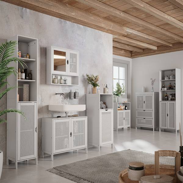 Badkamermeubelset Liora 59929 set van 3 wit - plaatmateriaal op houtbasis - 68 x 60 x 29 cm