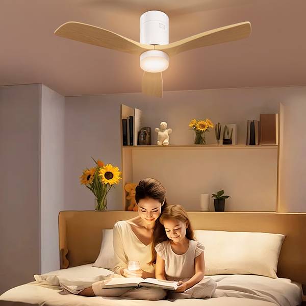 Deckenventilatorleuchten B31-516V00ND Braun - Massivholz - 117 x 29 x 117 cm