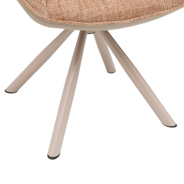 Armlehnstuhl EILEEN Beige - Braun - Metall - Textil - 62 x 85 x 62 cm