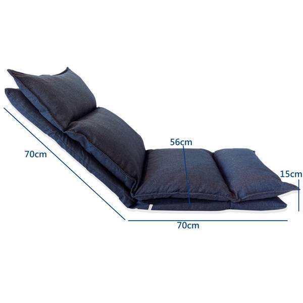 Chaise de méditation Calla Bleu - Textile - 29 x 135 x 54 cm