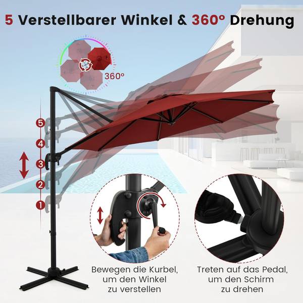 Sonnenschirm ZB33774 Rot