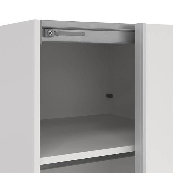 Kledingkast Como wit - plaatmateriaal op houtbasis - textiel - 119 x 221 x 67 cm