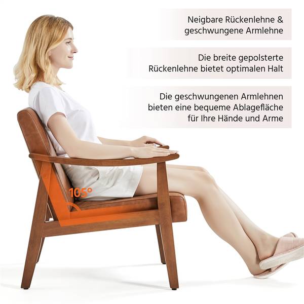 Sessel ARS77 Hellbraun