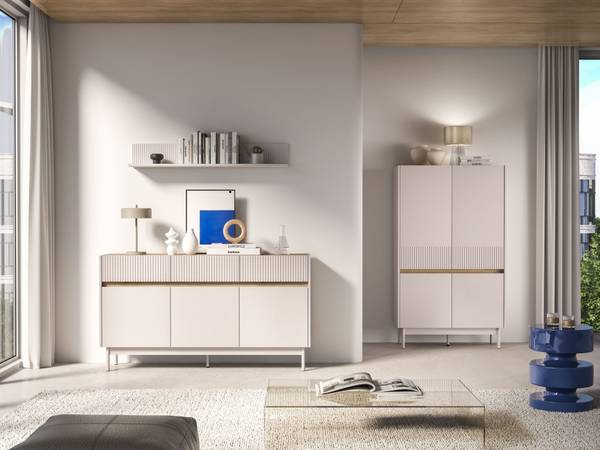 Wandplank DUNEA grijs - melamine - 120 x 18 x 20 cm