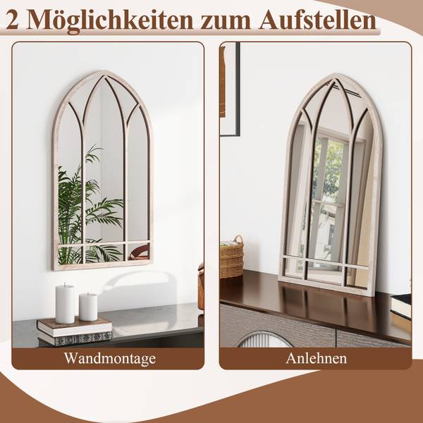 Wandspiegel TL32514SD Grau - Glas - 48 x 2 x 83 cm