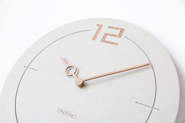 Wanduhr Wanduhren Co Grau - Holzwerkstoff - 29 x 29 x 1 cm