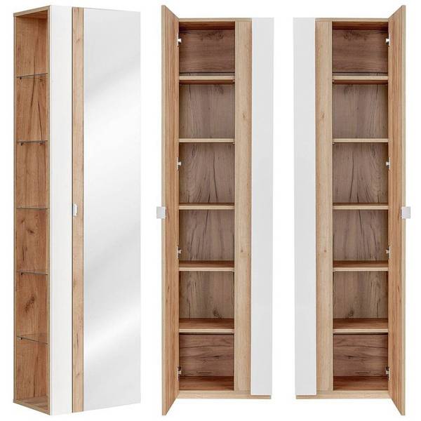 Badmöbel-Set TOSKANA-56-530 5er-Set Weiß - Holzwerkstoff - 260 x 190 x 46 cm