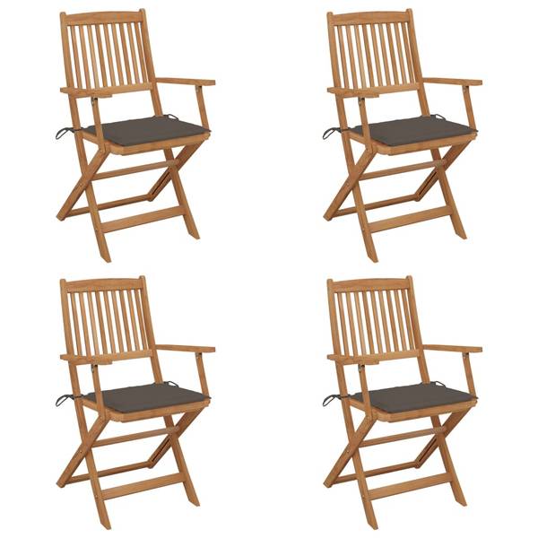 Gartenstuhl 3007926-2 (4er Set) Taupe