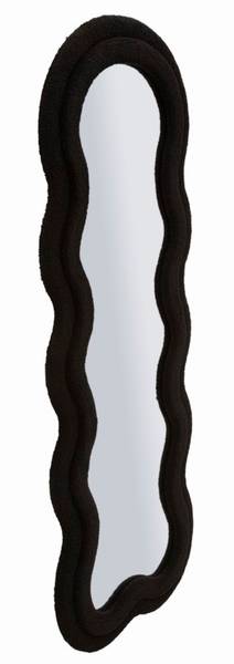 Spiegel Miki zwart - deels massief hout - 60 x 160 x 4 cm