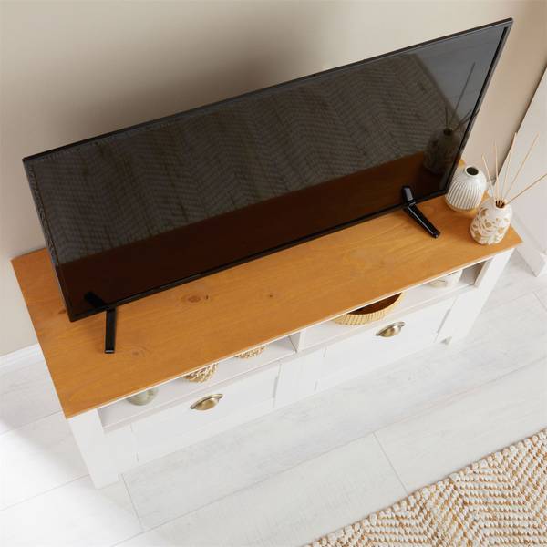 Meuble TV BOLTON Marron - Pin - 110 x 50 x 40 cm