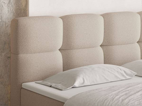 Boxspringbett RIVON Beige - Liegefläche Breite: 180 cm