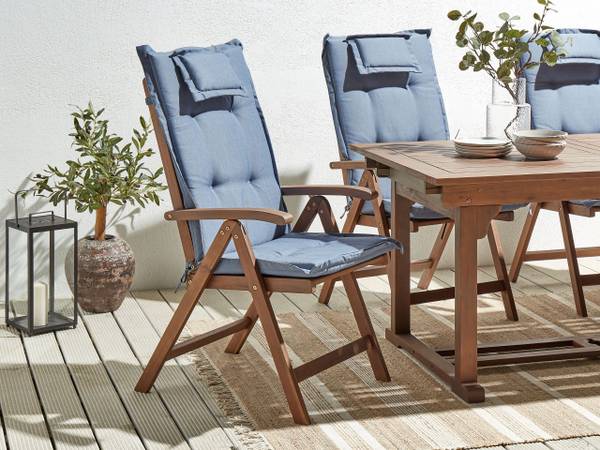 Gartenset AMANTEA 12-tlg Blau - Braun - Anzahl Teile im Set: 12