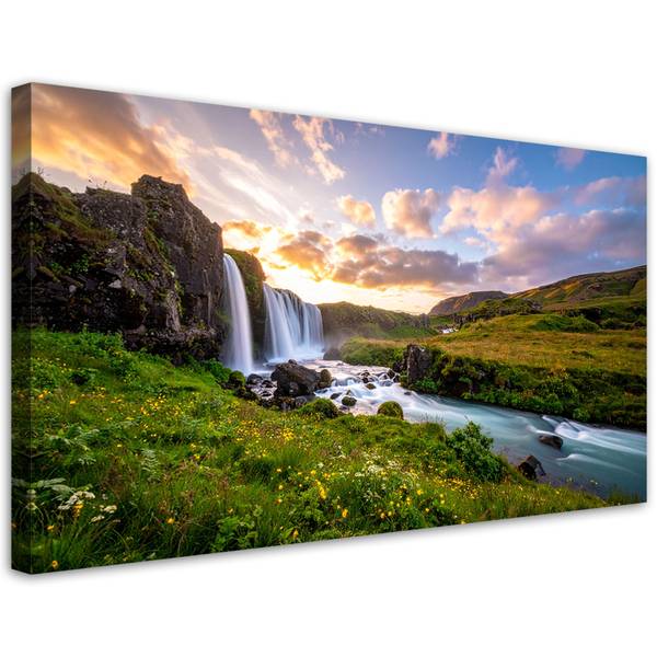 Wandbild Fluss 120 x 60 cm