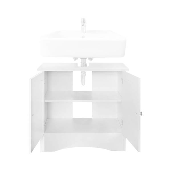 Meuble sous-vasque 60x30x60cm blanc Blanc - Bois manufacturé - 30 x 60 x 60 cm