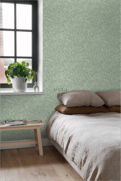 Tapete 139428 Grün - Fleece - 53 x 1005 x 53 cm