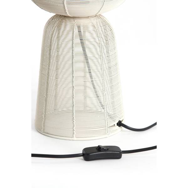 Tischleuchte Aboso Weiß - Durchmesser Lampenschirm: 18 cm