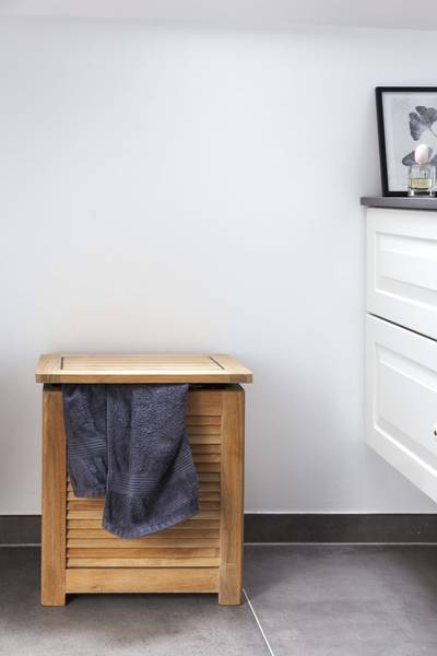 Wäschekorb Classic Braun - Massivholz - 48 x 45 x 31 cm