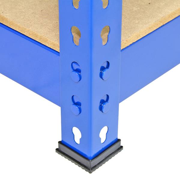 10 x Q-Rax Lagerregal Kellerregal Blau - Metall - 50 x 180 x 90 cm