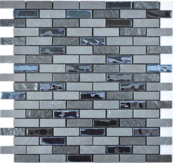 Mosaikfliesen 200-003 Selbstklebend Schwarz - Glas - 31 x 30 x 30 cm