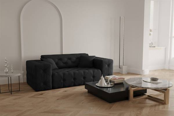Sofaset CHANTAL 3-2-1 Schwarz