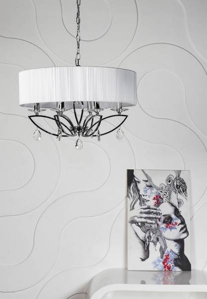 Kronleuchter Miraggio 2 Grau - Metall - 56 x 47 x 56 cm