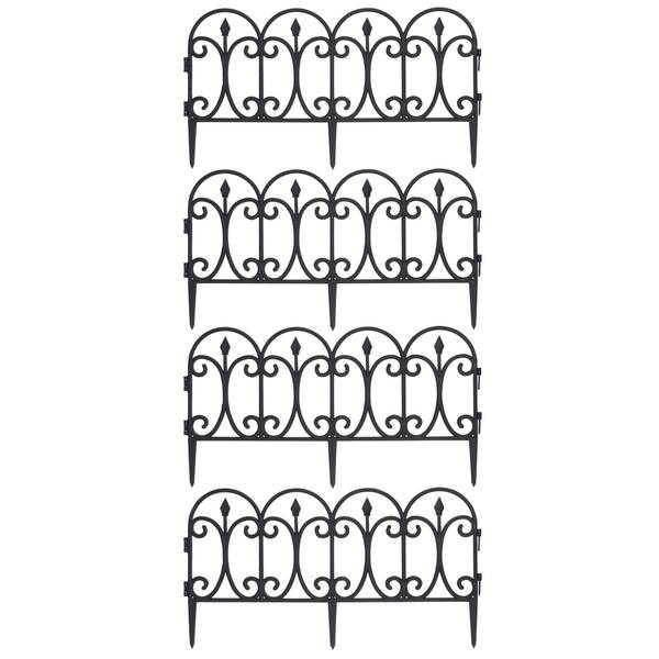 Beeteinfassung 836360410 4er Set Schwarz - Kunststoff - 240 x 30 x 2 cm