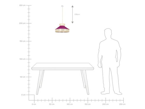 Pendelleuchten BATALI Petrol - Pink