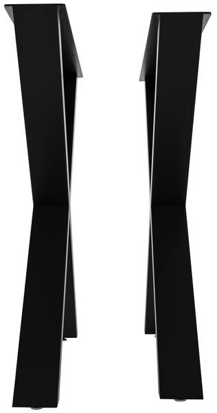 Tischbein Swift 2er Set Schwarz - Metall - 8 x 72 x 70 cm