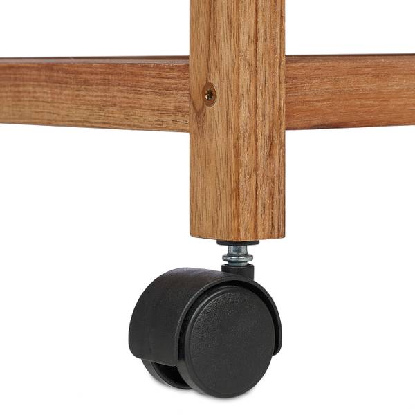 Rangement salle de bain 3 corbeilles Noir - Marron - Gris - Polyester - 44 x 96 x 34 cm