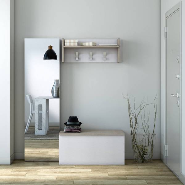 Coffre Miltonia Blanc - Bois manufacturé - 45 x 45 x 90 cm