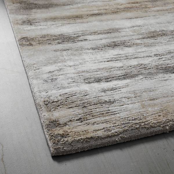 Webteppich OXFORD 3 Beige - Grau - Holzwerkstoff - 160 x 1 x 230 cm