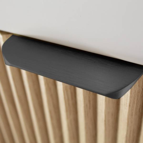 Wastafelmeubel Filly zwart - bruin - plaatmateriaal op houtbasis - 120 x 60 x 47 cm