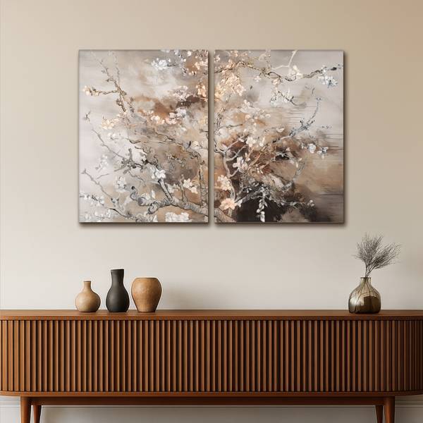 LEINWANDBILD Mandelblüte 2er Set 100 x 70 cm