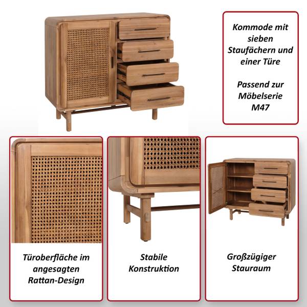 Commode M47 Marron - Acacia - 109 x 101 x 45 cm