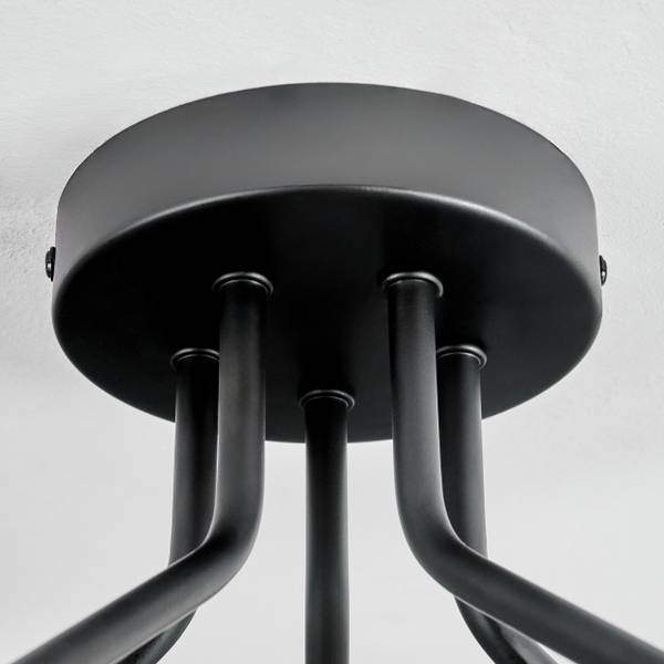Deckenleuchte Cesaro Gelb - Aluminium - Klarglas - 32 x 29 x 105 cm