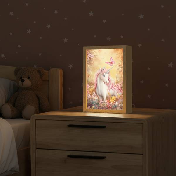 NACHTTISCHLAMPE Einhorn 20 x 30 cm