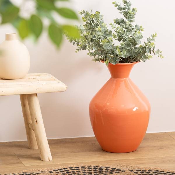 Vase KIAN Pink - Metall - 25 x 37 x 25 cm