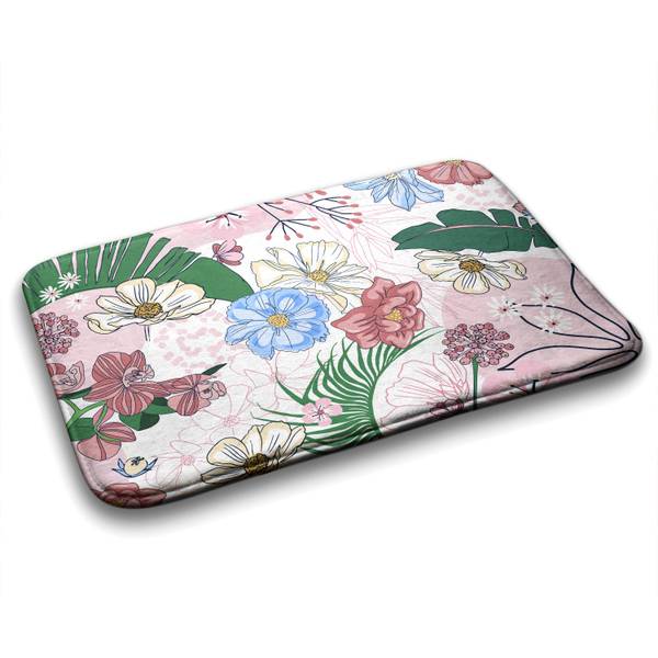 Badteppich Bunte Blumen 75 x 45 x 75 cm