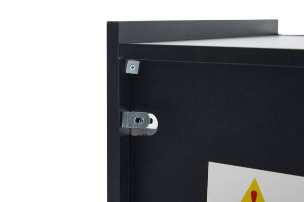 Vitrine Ourea Ⅰ Noir - Bois manufacturé - Verre - 35 x 120 x 80 cm