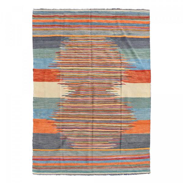 Tapis kilim PESHAWAR E Fourrure véritable - 203 x 1 x 295 cm