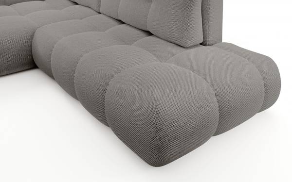 Ecksofa DUCA CURIO Hellgrau - Ecke davorstehend links