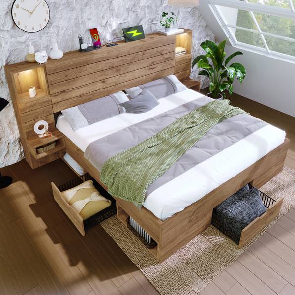 Lit en bois MUDZoom Ⅱ Largeur de la surface de couchage : 180 cm