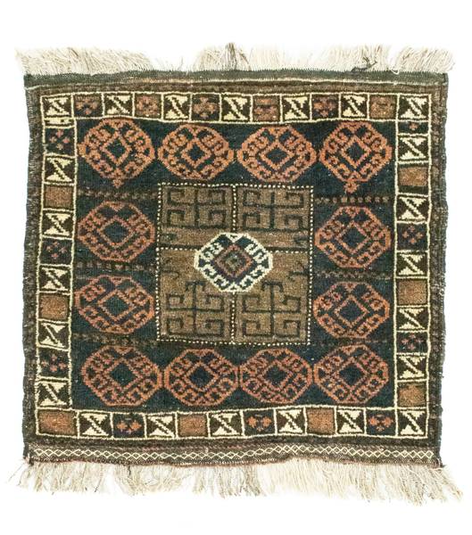 Orientteppich Oriental Blau - Wolle - 64 x 1 x 66 cm
