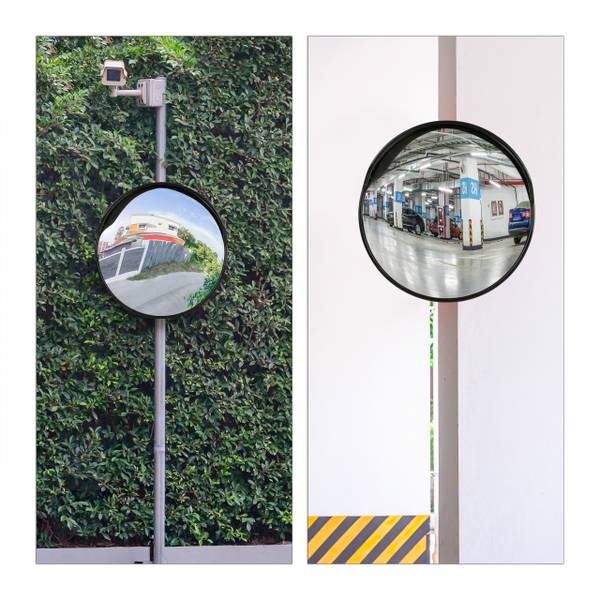 Verkeersspiegel 60 cm zwart zwart - kunststof - 60 x 60 x 25 cm