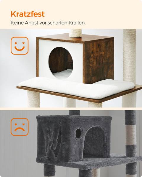 Katzenbaum Tokyo Braun - Holzwerkstoff - 45 x 138 x 55 cm