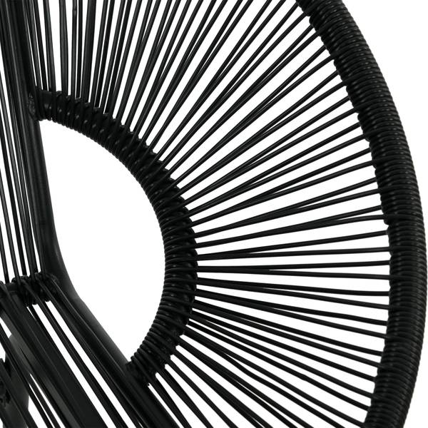Gartenbank 867-177V00BK Schwarz - Polyrattan - 72 x 83 x 132 cm