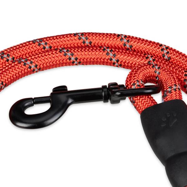 Hondenriem 150 cm rood zwart - grijs - rood - nylon - 165 x 3 x 5 cm