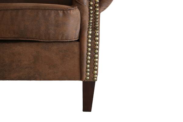 Chesterfield Ohrensessel Valencia Braun