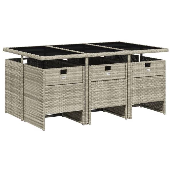Garten Essgruppe 3033270-4 (7-teilig) Hellgrau