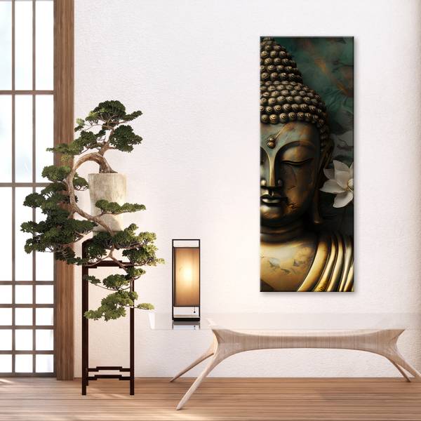 Wandbild buddha abstraktion zen 30 x 90 cm